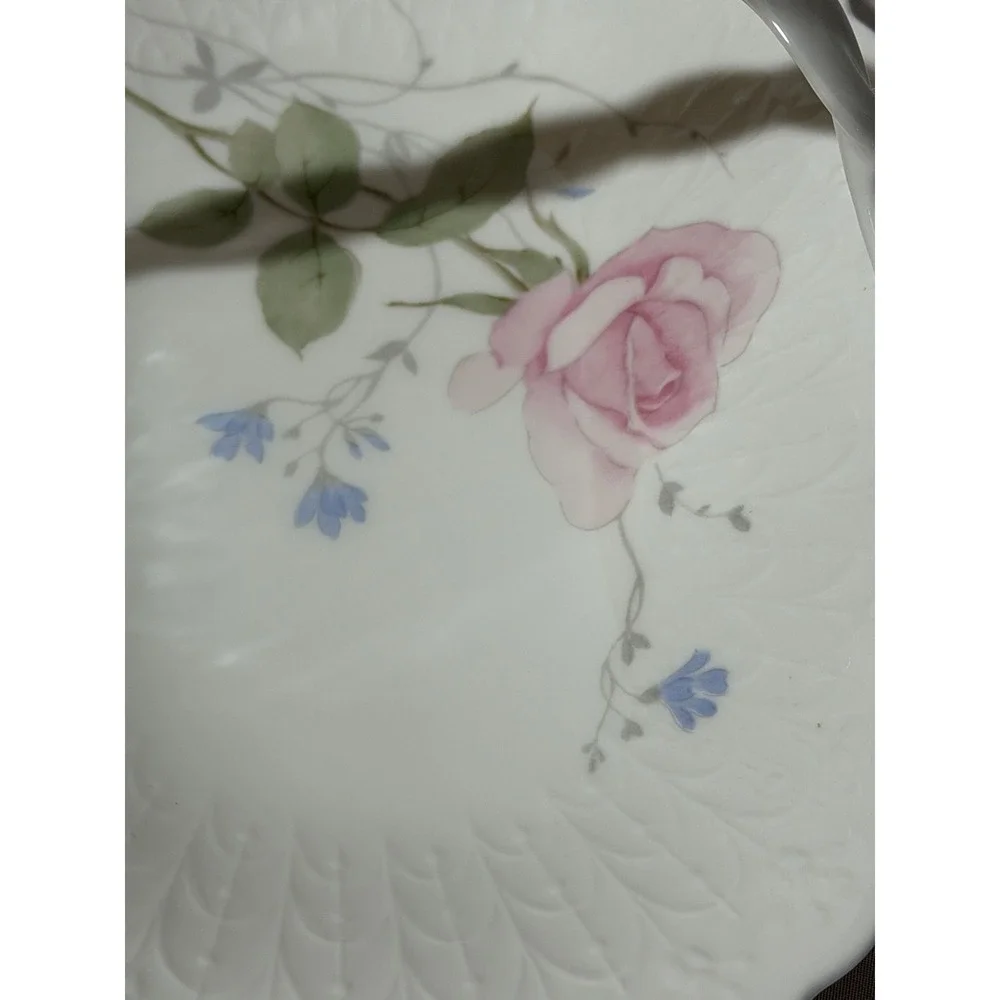 Mikasa April Rose B2053 Bone China Basket Pink Floral Twisted‎ Handle Japan
